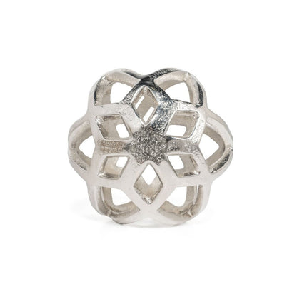 5" Silver Aluminum Geo Orb Tabletop Sculpture HomeRoots