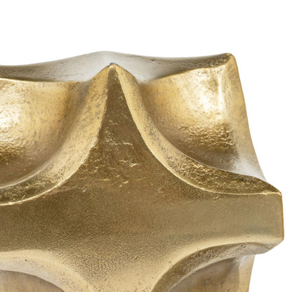 5" Gold Aluminum Faceted Orb Tabletop Sculpture HomeRoots