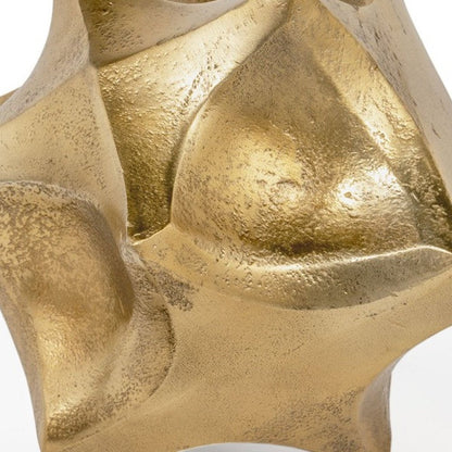 5" Gold Aluminum Faceted Orb Tabletop Sculpture HomeRoots