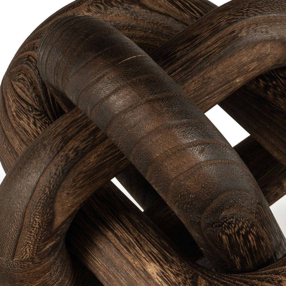 10" Brown Solid Wood Tabletop Sculpture HomeRoots