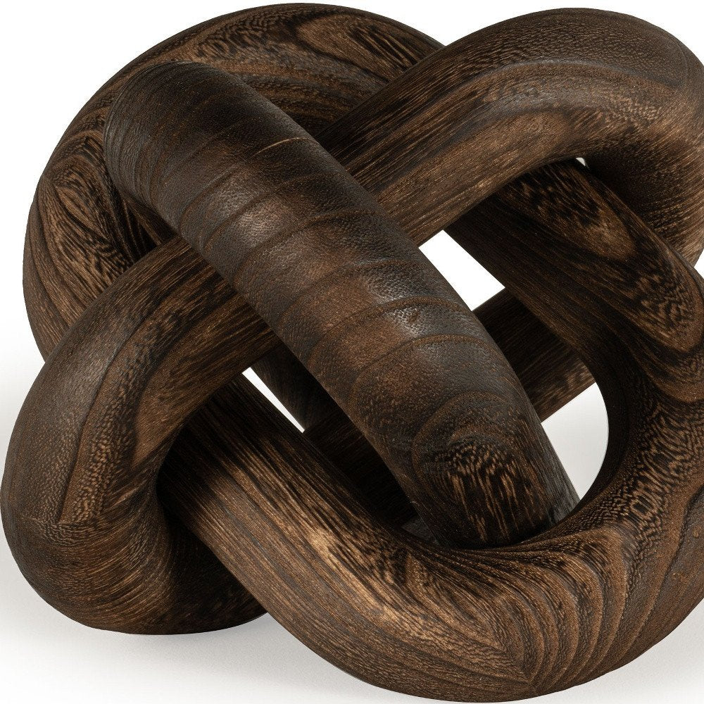 10" Brown Solid Wood Tabletop Sculpture HomeRoots