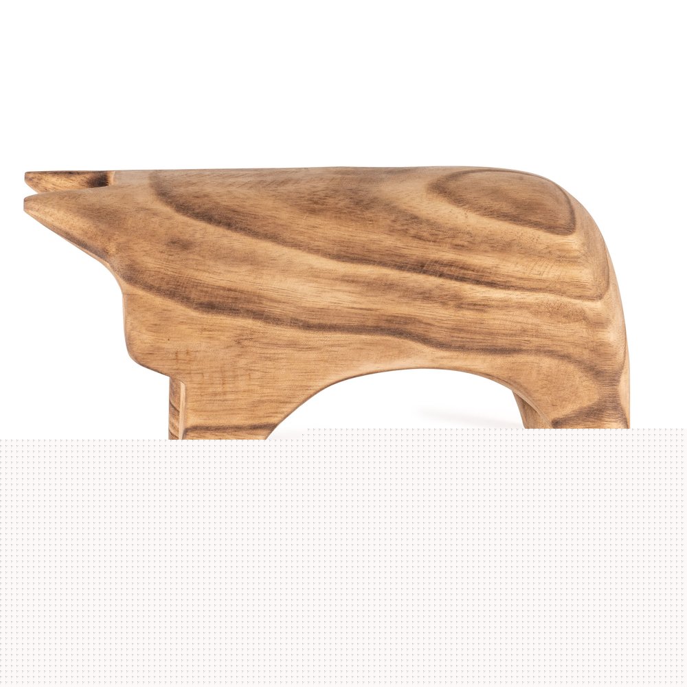 6" Brown Solid Wood Bull Tabletop Sculpture HomeRoots