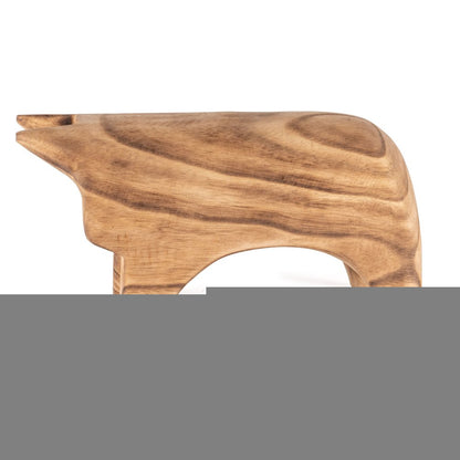 6" Brown Solid Wood Bull Tabletop Sculpture HomeRoots