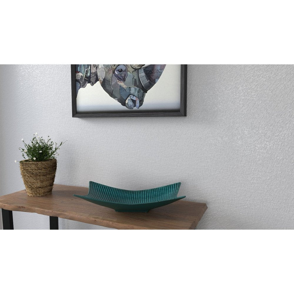 20" Blue And Green Ceramic Vanity Tray HomeRoots