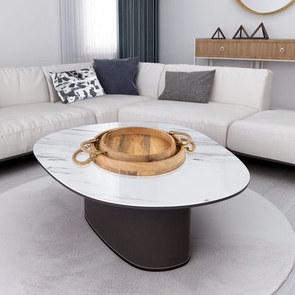 Set of Two Brown Round Solid Wood Serving Trays With Handles HomeRoots