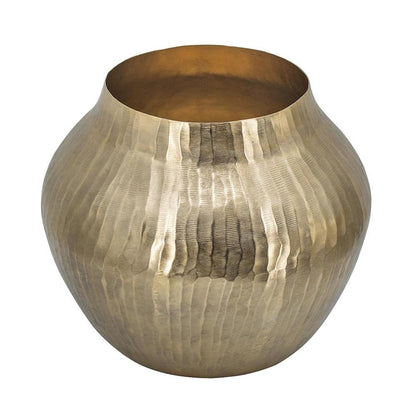 11" Gold Aluminum Round Table Vase HomeRoots