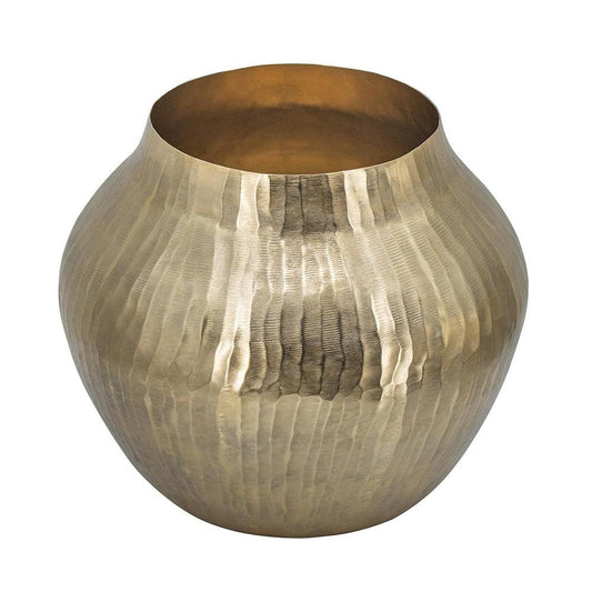 11" Gold Aluminum Round Table Vase HomeRoots