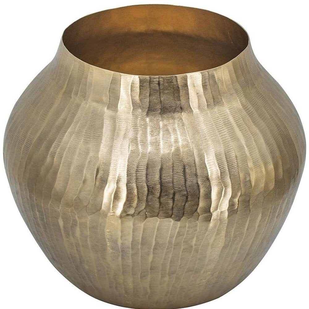 11" Gold Aluminum Round Table Vase HomeRoots
