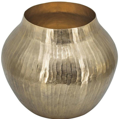 11" Gold Aluminum Round Table Vase HomeRoots
