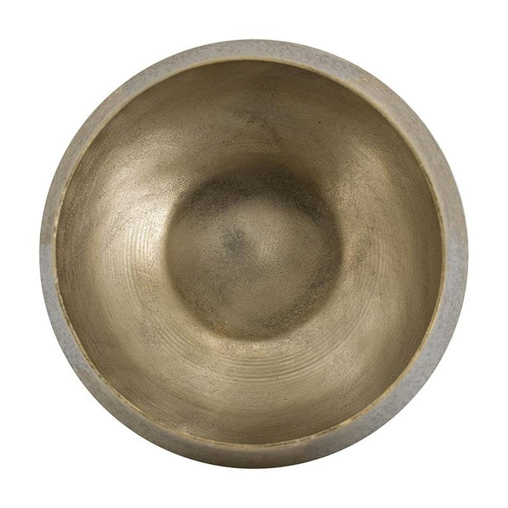 Set of Two Gold Aluminum Round Table Vases HomeRoots