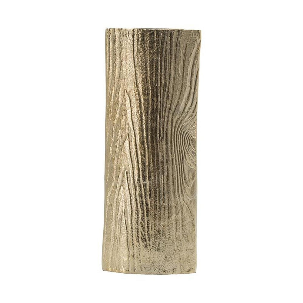 15" Gold Oval Aluminum Table Vase HomeRoots
