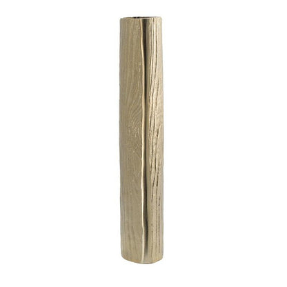 15" Gold Oval Aluminum Table Vase HomeRoots