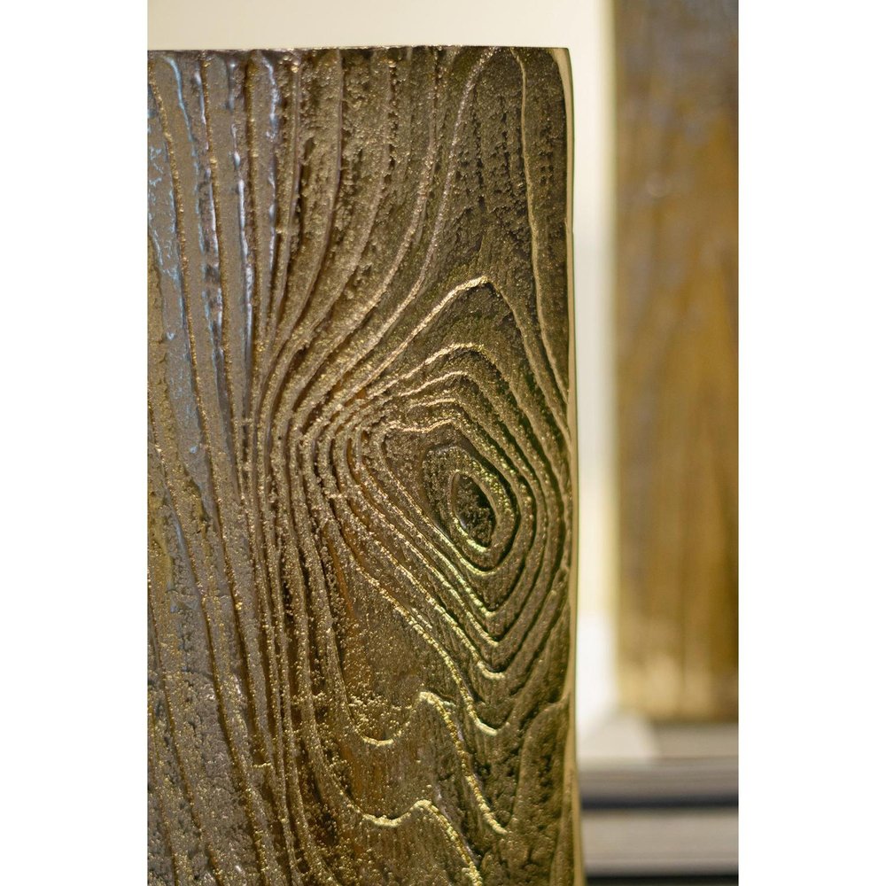 15" Gold Oval Aluminum Table Vase HomeRoots