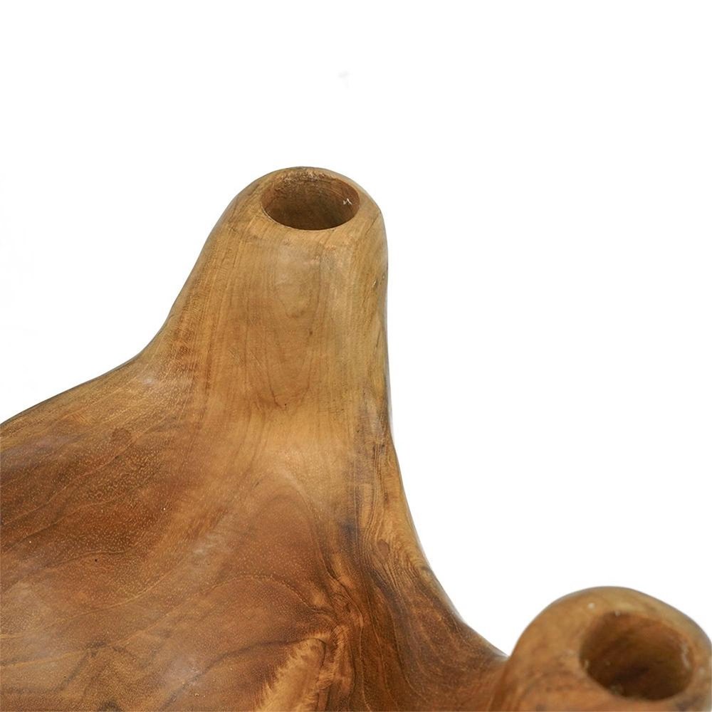 8" Natural Round Solid Wood Table Vase HomeRoots