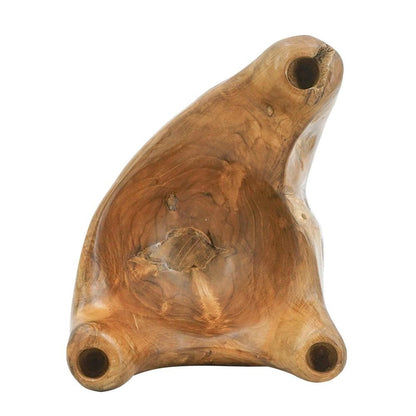 8" Natural Round Solid Wood Table Vase HomeRoots