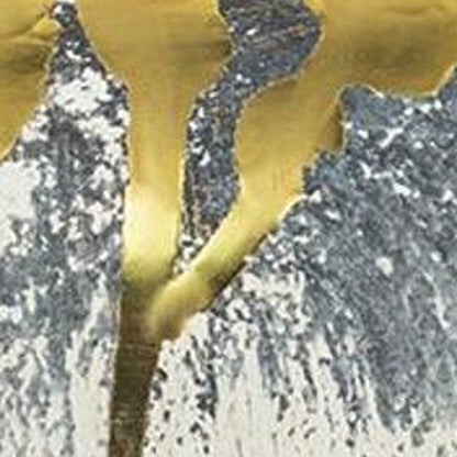 8" Gray Ivory And Gold Modern Abstract Ceramic Table Vase HomeRoots