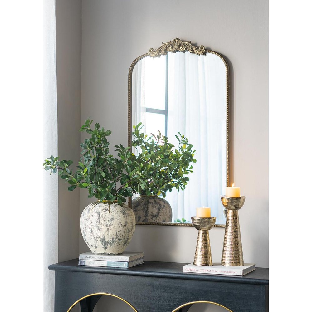 12" Gray Ivory And Gold Modern Abstract Ceramic Table Vase HomeRoots