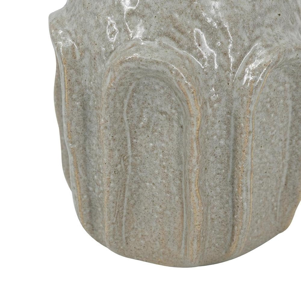 8" Sage And Gray Textural Ceramic Table Vase HomeRoots