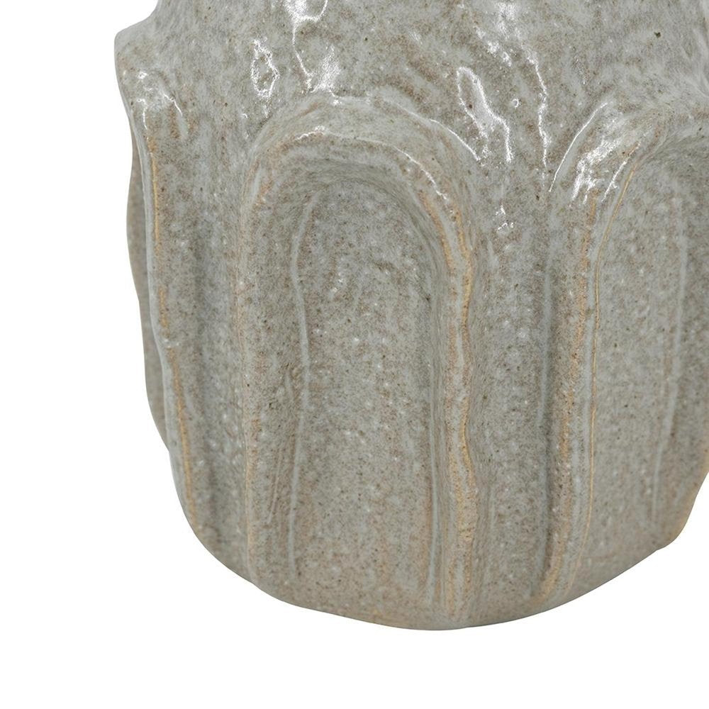 8" Sage And Gray Textural Ceramic Table Vase HomeRoots