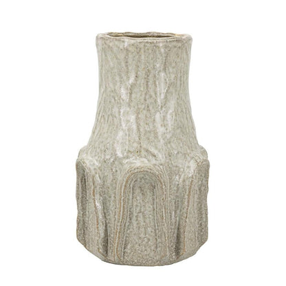 12" Sage And Gray Round Ceramic Table Vase HomeRoots