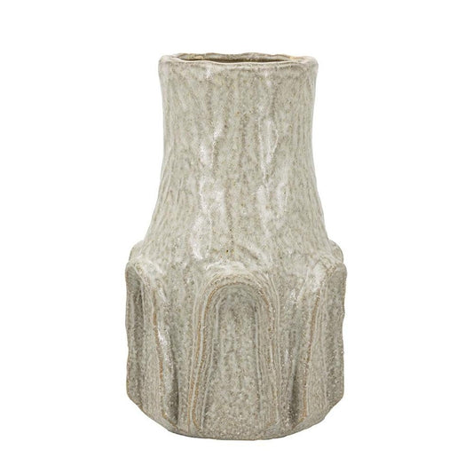 12" Sage And Gray Round Ceramic Table Vase HomeRoots