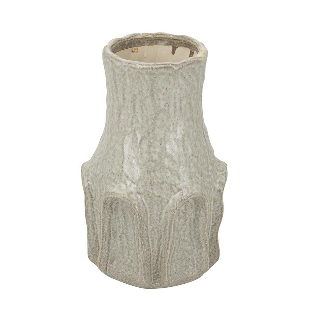 12" Sage And Gray Round Ceramic Table Vase HomeRoots
