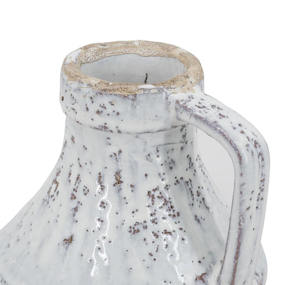6" Sand And White Terracotta Round Jug Vase HomeRoots