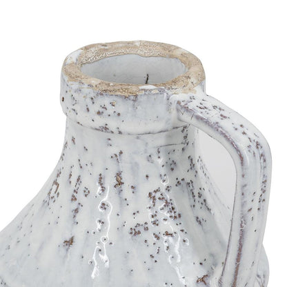 6" Sand And White Terracotta Round Jug Vase HomeRoots