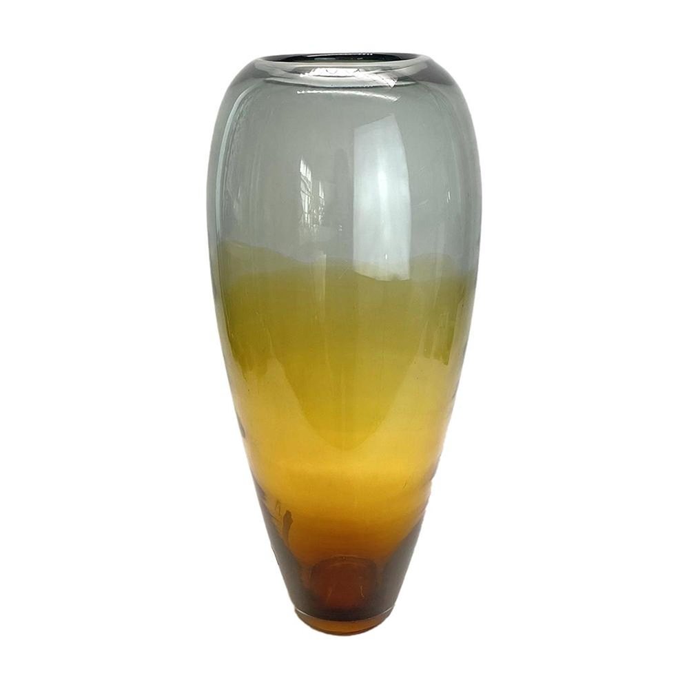 19" Clear And Brown Ombre Glass Table Vase HomeRoots