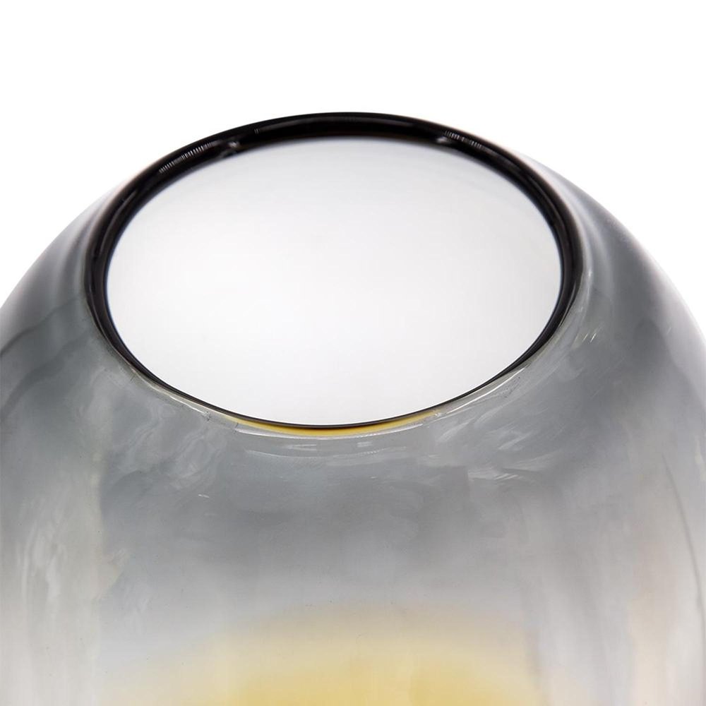 19" Clear And Brown Ombre Glass Table Vase HomeRoots