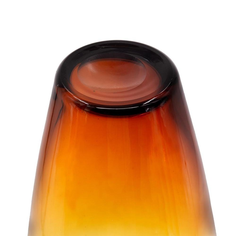 19" Clear And Brown Ombre Glass Table Vase HomeRoots
