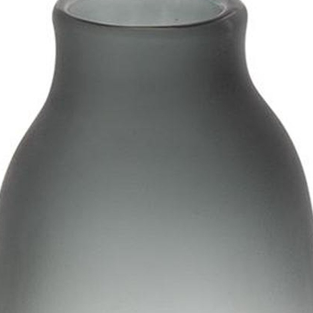 17" Charcoal And Orange Ombre Glass Table Vase HomeRoots