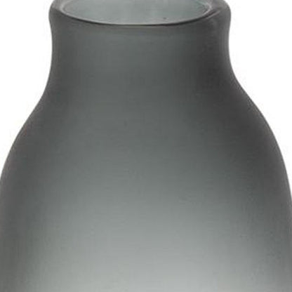 17" Charcoal And Orange Ombre Glass Table Vase HomeRoots