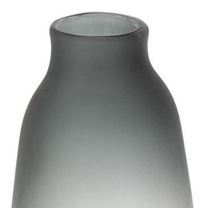 17" Charcoal And Orange Ombre Glass Table Vase HomeRoots