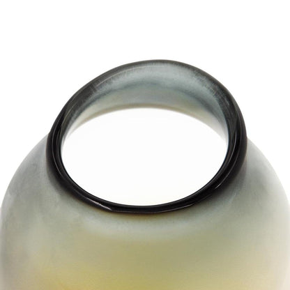 10" Charcoal And Orange Ombre Round Glass Table Vase HomeRoots