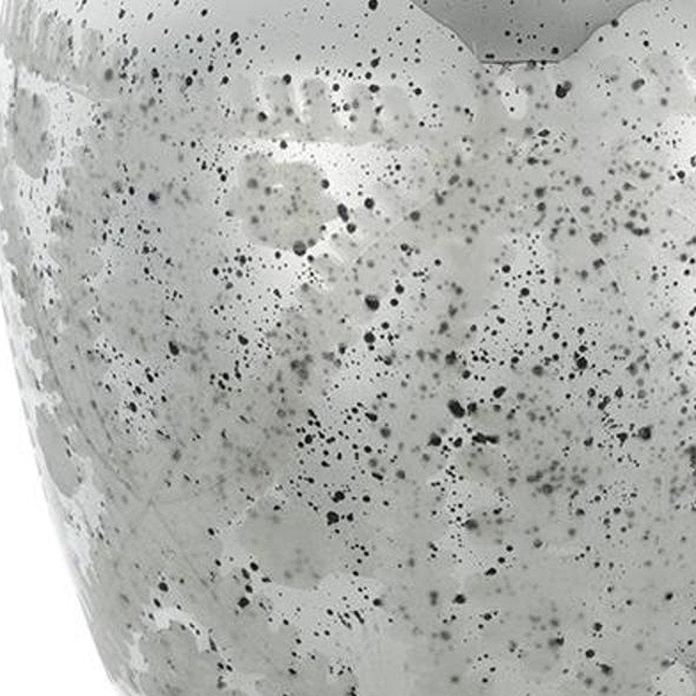 10" Silver Speckle Glass Table Vase HomeRoots