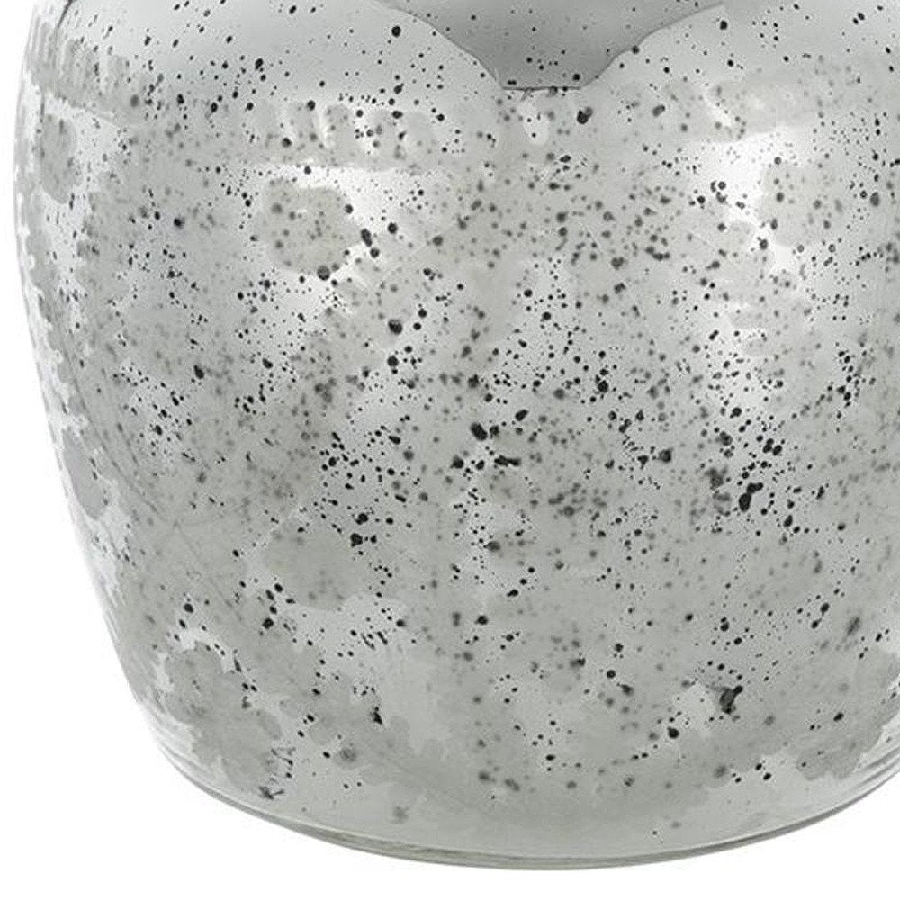 10" Silver Speckle Glass Table Vase HomeRoots