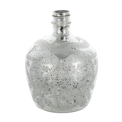 10" Silver Speckle Glass Table Vase HomeRoots