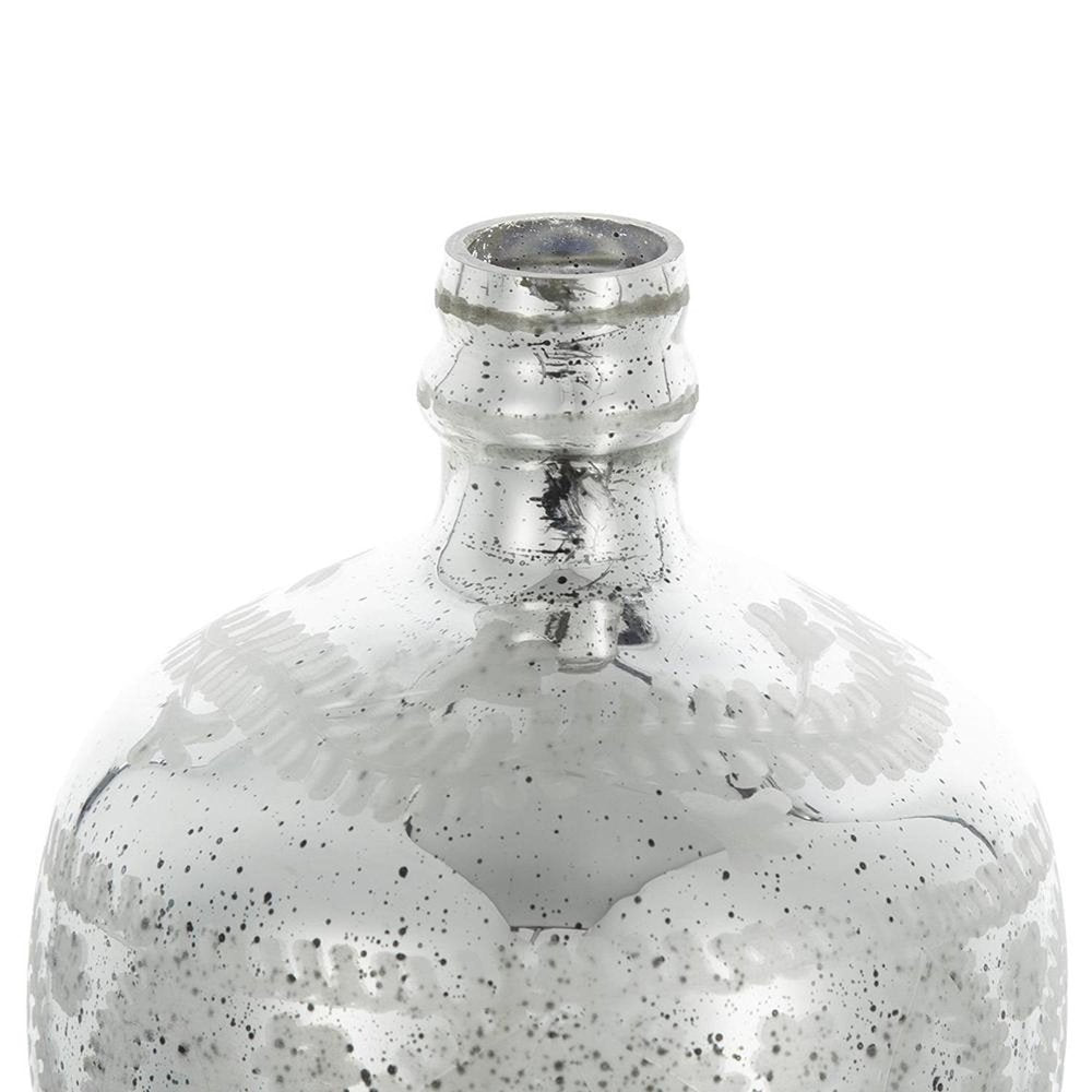 10" Silver Speckle Glass Table Vase HomeRoots