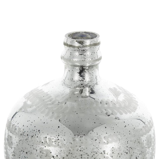 10" Silver Speckle Glass Table Vase HomeRoots