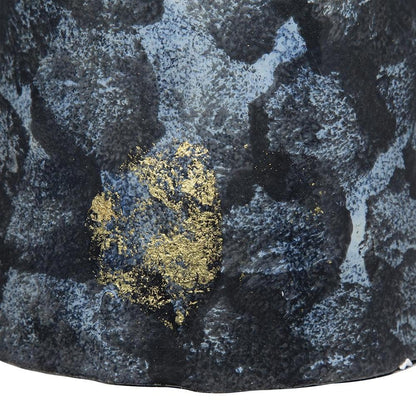 12" Blue And Gold Abstract Bud Glass Table Vase HomeRoots