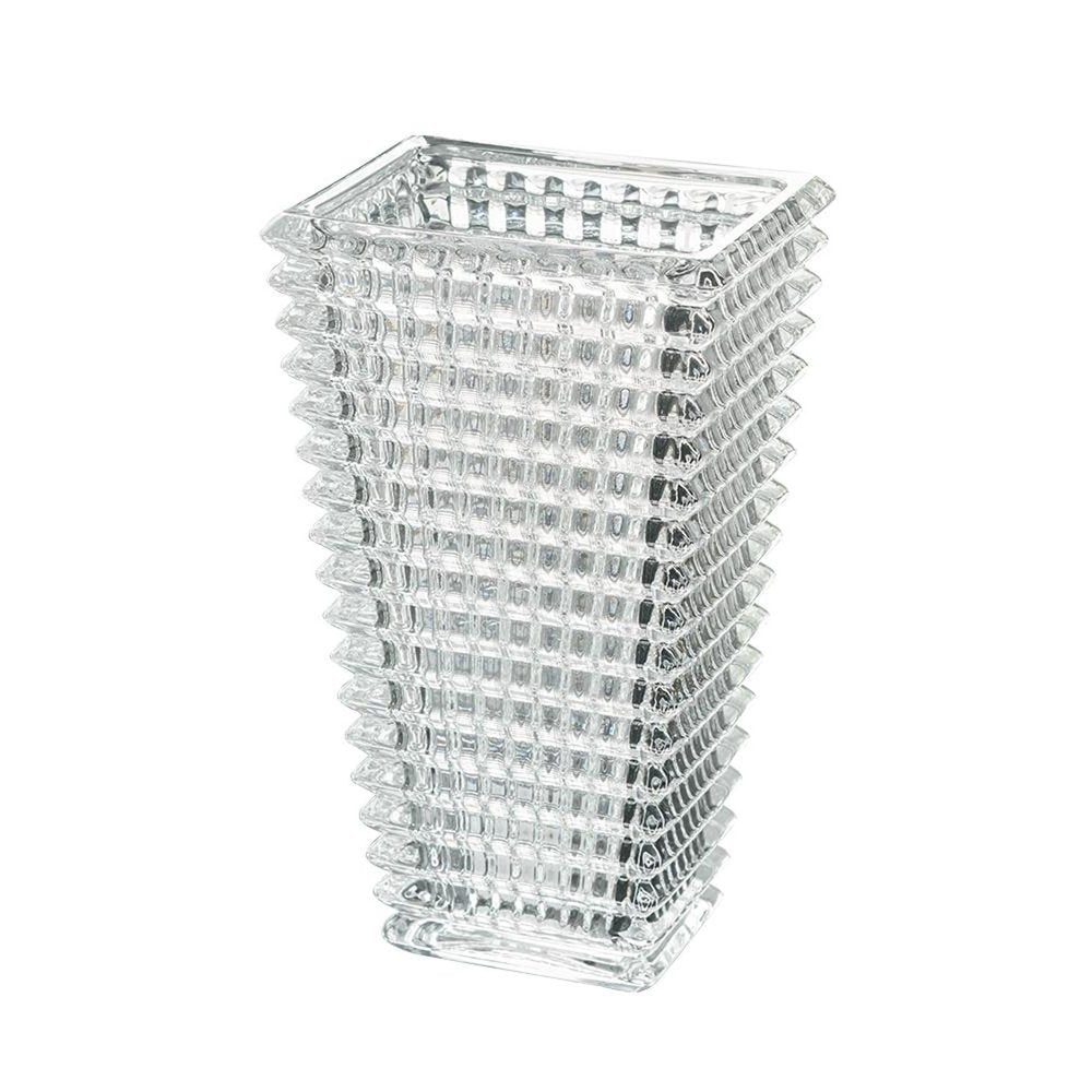 11" Clear Geometric Glass Table Vase HomeRoots