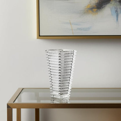 11" Clear Geometric Glass Table Vase HomeRoots