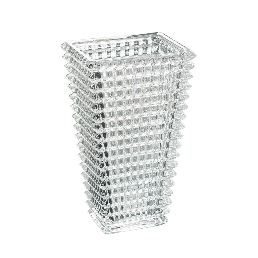 11" Clear Geometric Glass Table Vase HomeRoots