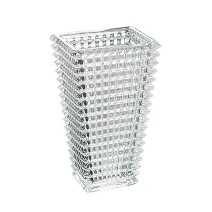 11" Clear Geometric Glass Table Vase HomeRoots