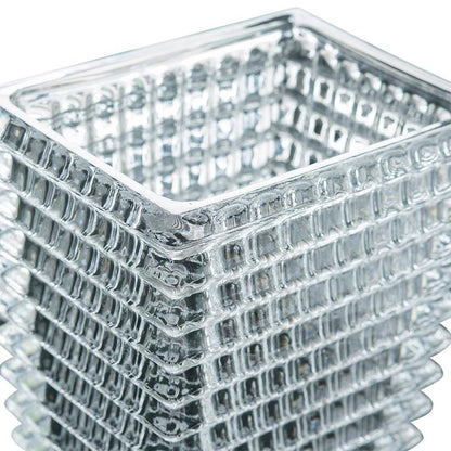 11" Clear Geometric Glass Table Vase HomeRoots
