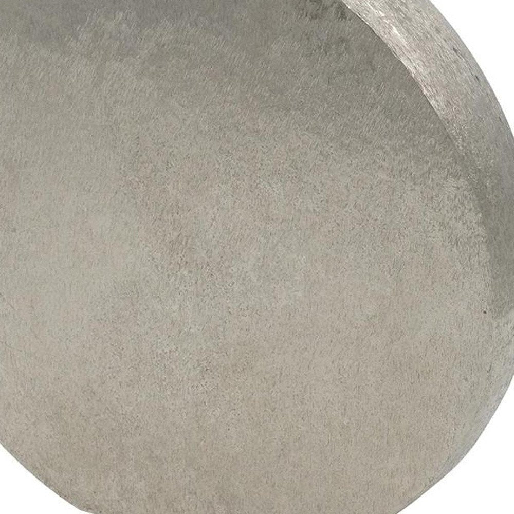 15" Silver Aluminum Round Disc Table Vase HomeRoots
