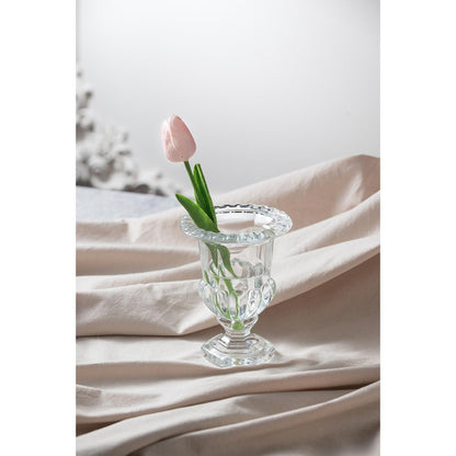 Set of Two Clear Glass Urn Table Vases HomeRoots