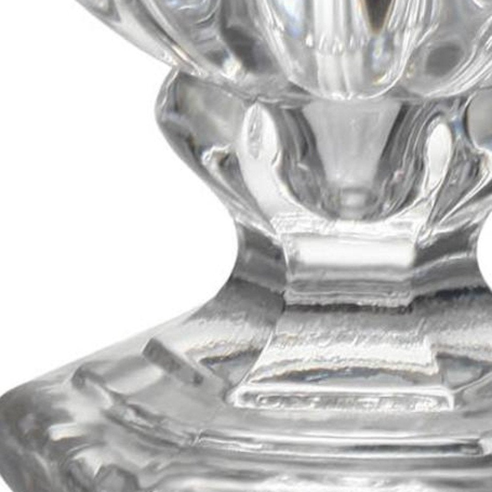 Set of Two Clear Glass Urn Table Vases HomeRoots
