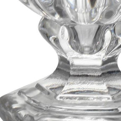Set of Two Clear Glass Urn Table Vases HomeRoots